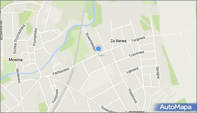 Mosina powiat poznański, Sowińskiego Józefa, gen., mapa Mosina powiat poznański