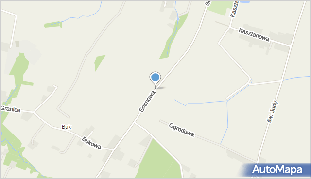 Nidek, Sosnowa, mapa Nidek