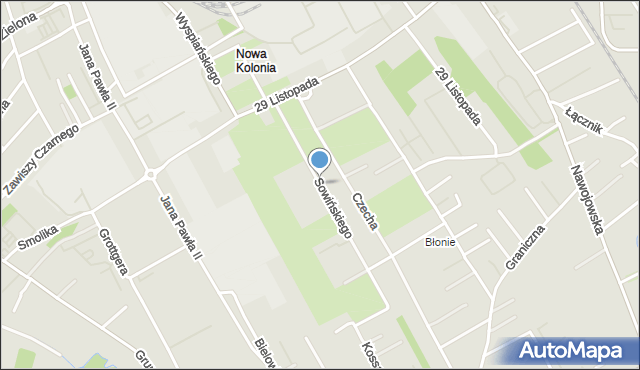 Nowy Sącz, Sowińskiego Józefa, gen., mapa Nowego Sącza