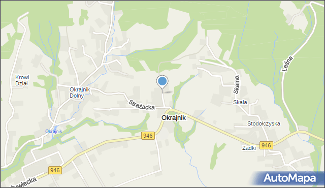 Okrajnik, Sosnowa, mapa Okrajnik