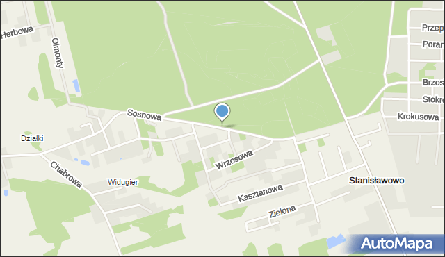 Olmonty, Sosnowa, mapa Olmonty