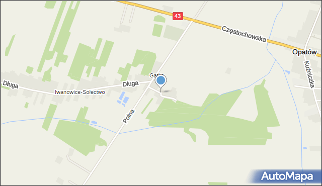 Opatów powiat kłobucki, Sosnowa, mapa Opatów powiat kłobucki