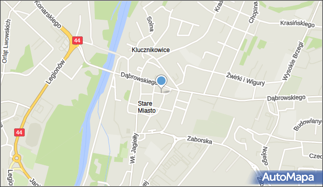 Oświęcim, Solskiego Ludwika, mapa Oświęcimia