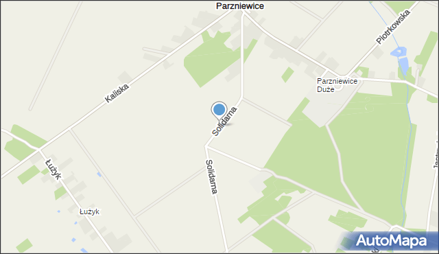 Parzniewice, Solidarna, mapa Parzniewice