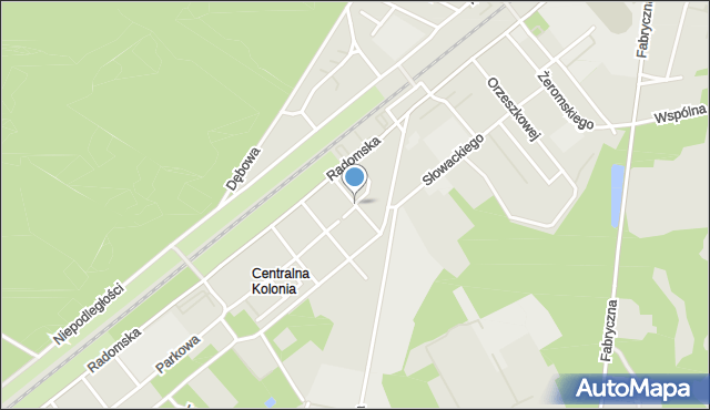 Pionki, Sosnowa, mapa Pionki