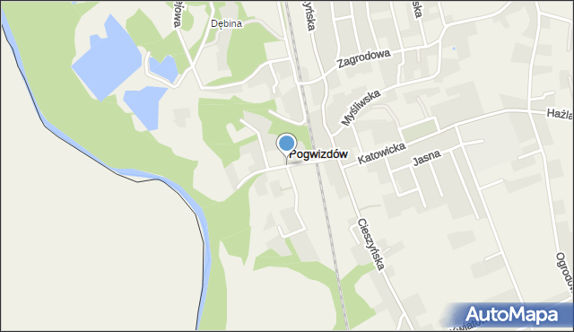 Pogwizdów gmina Hażlach, Sosnowa, mapa Pogwizdów gmina Hażlach