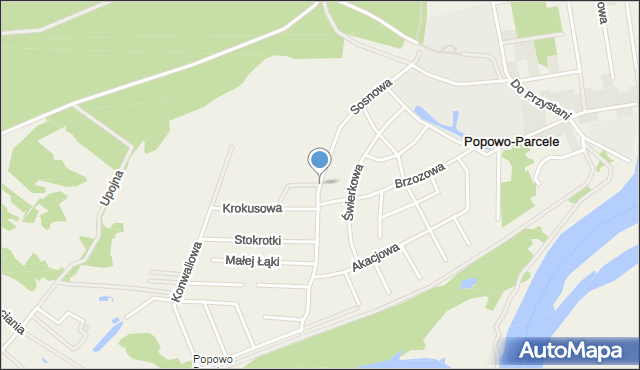 Popowo-Parcele, Sosnowa, mapa Popowo-Parcele