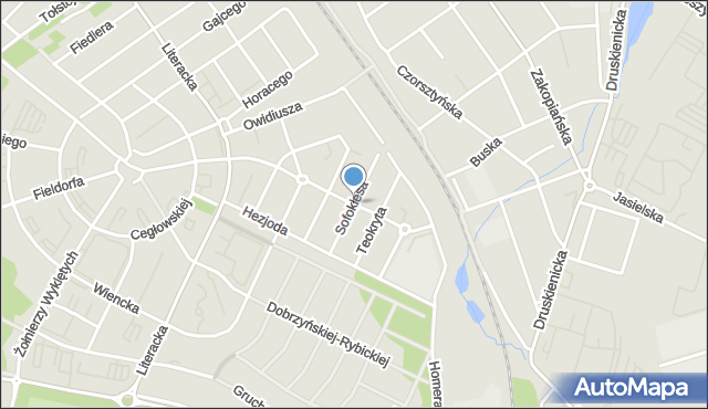 Poznań, Sofoklesa, mapa Poznania