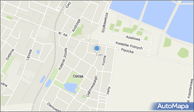 Pruszków, Sowińskiego Józefa, gen., mapa Pruszków