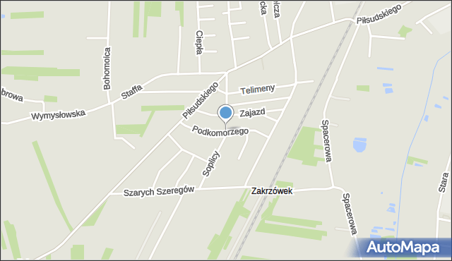 Radomsko, Soplicy Jacka, mapa Radomsko