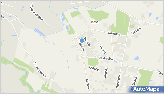 Rakownia, Sokoła, mapa Rakownia