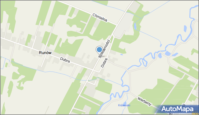 Runów, Solidarności, mapa Runów