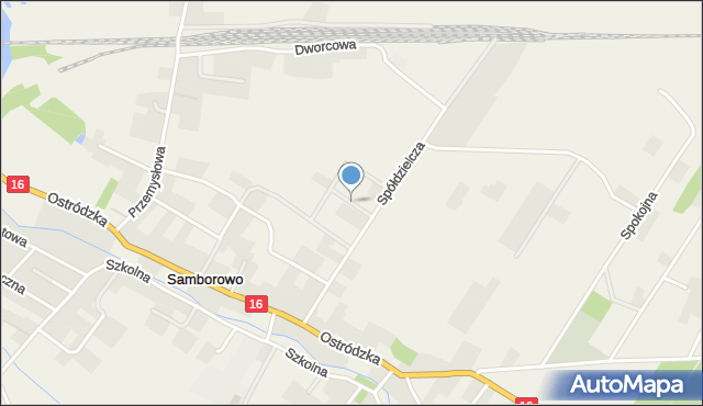 Samborowo, Sosnowa, mapa Samborowo