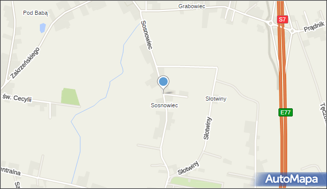 Sieborowice, Sosnowiec, mapa Sieborowice