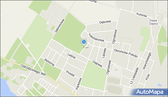Sława powiat wschowski, Sosnowa, mapa Sława powiat wschowski
