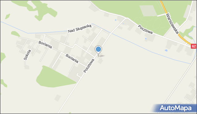 Słupno powiat płocki, Sowia, mapa Słupno powiat płocki