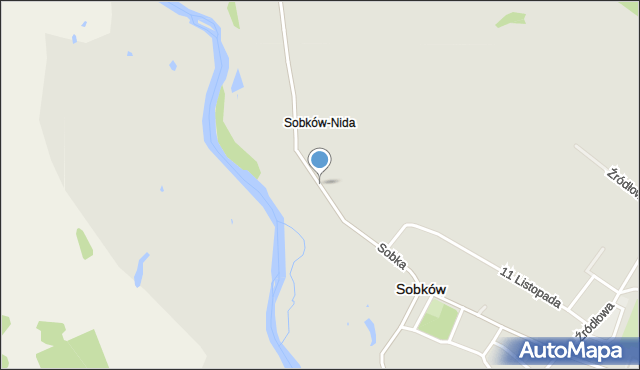 Sobków powiat jędrzejowski, Sobka Stanisława, mapa Sobków powiat jędrzejowski
