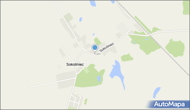 Sokoliniec gmina Recz, Sokoliniec, mapa Sokoliniec gmina Recz