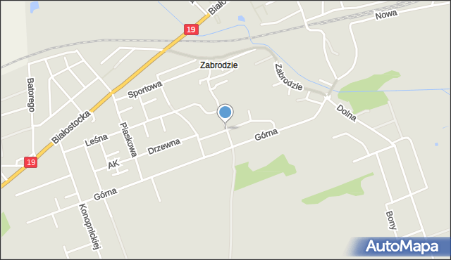 Sokółka, Sosnowa, mapa Sokółka