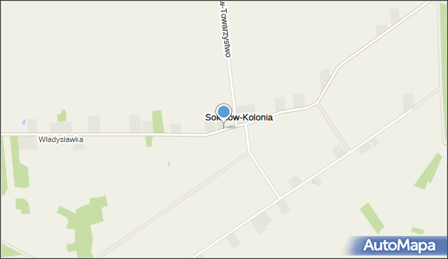 Sokołów-Kolonia, Sokołów-Kolonia, mapa Sokołów-Kolonia