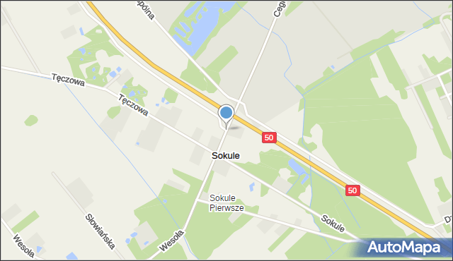 Sokule gmina Wiskitki, Sokule, mapa Sokule gmina Wiskitki