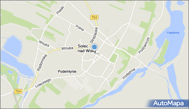 Solec nad Wisłą, Solec nad Wisłą, mapa Solec nad Wisłą