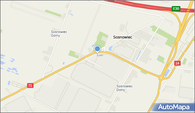 Sosnowiec gmina Stryków, Sosnowiec, mapa Sosnowiec gmina Stryków