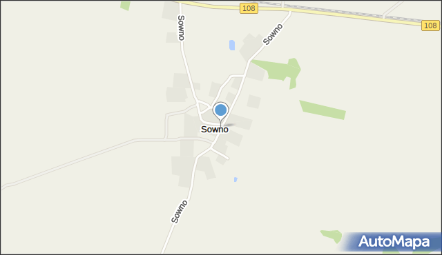 Sowno gmina Płoty, Sowno, mapa Sowno gmina Płoty