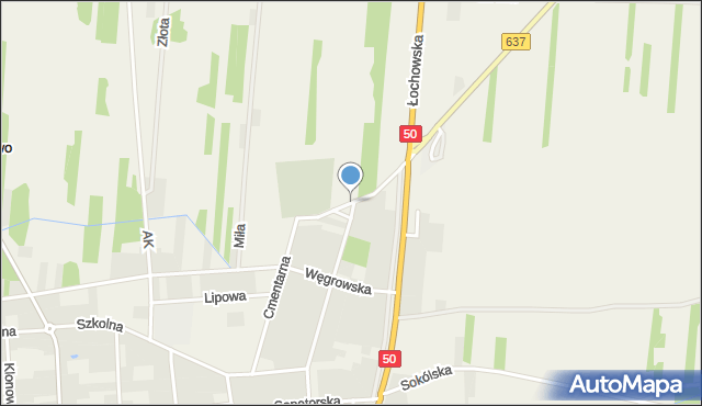 Stanisławów powiat miński, Sokołowska, mapa Stanisławów powiat miński