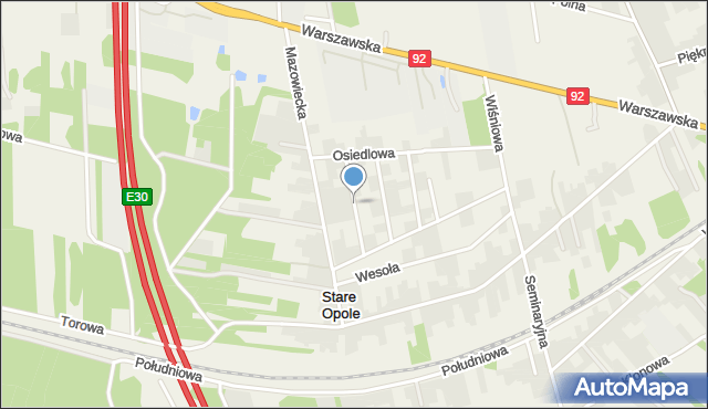 Stare Opole, Sosnowa, mapa Stare Opole