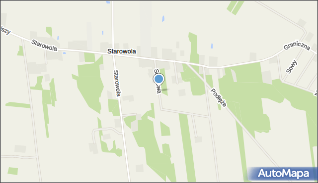 Starowola gmina Jadów, Sosnowa, mapa Starowola gmina Jadów