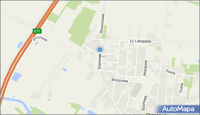 Strzegowo powiat mławski, Sosnowa, mapa Strzegowo powiat mławski