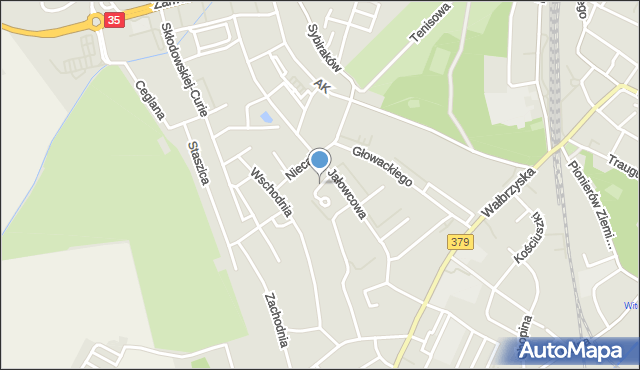 Świdnica, Sosnowa, mapa Świdnicy