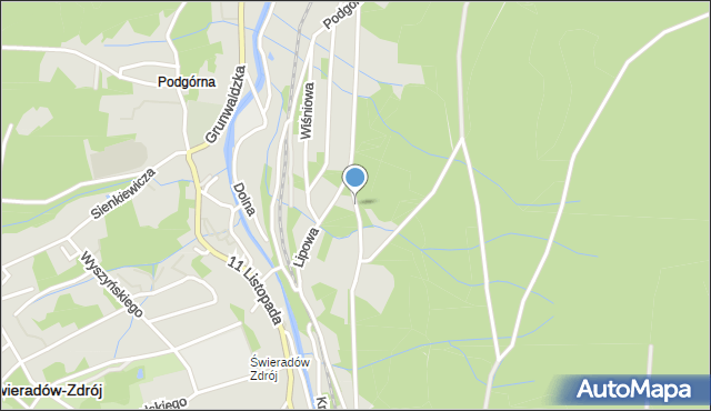 Świeradów-Zdrój, Sosnowa, mapa Świeradów-Zdrój