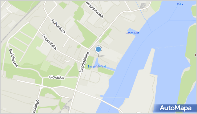 Szczecin, Sośnicka, mapa Szczecina