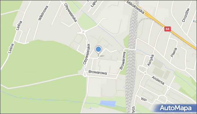 Tychy, Sosnowa, mapa Tychów