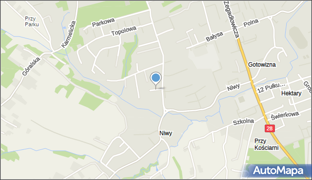 Wadowice, Sosnowa, mapa Wadowice