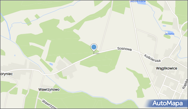 Wąglikowice, Sosnowa, mapa Wąglikowice