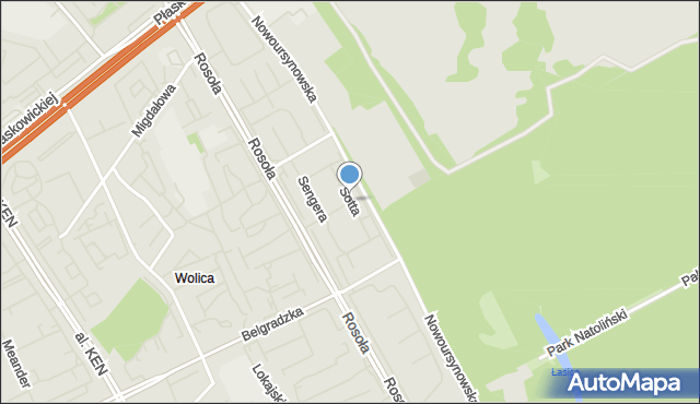 Warszawa, Sotta-Sokoła Kazimierza, mapa Warszawy