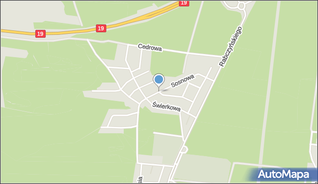 Wasilków, Sosnowa, mapa Wasilków