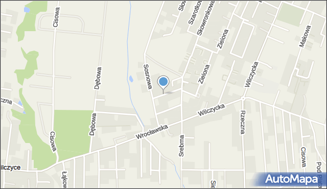 Wilczyce gmina Długołęka, Sosnowa, mapa Wilczyce gmina Długołęka