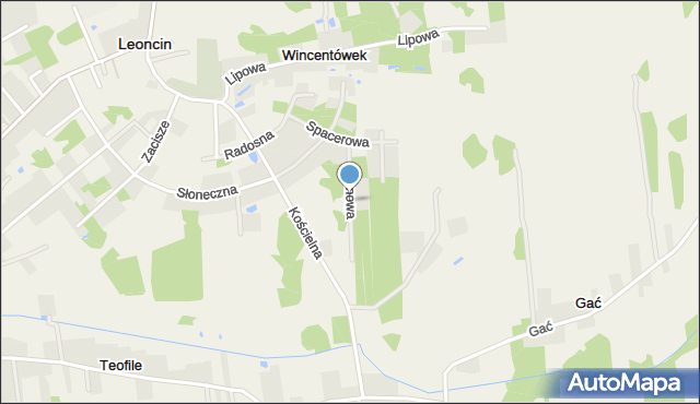 Wincentówek gmina Leoncin, Sosnowa, mapa Wincentówek gmina Leoncin