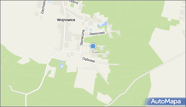 Wojnowice gmina Miękinia, Sosnowa, mapa Wojnowice gmina Miękinia