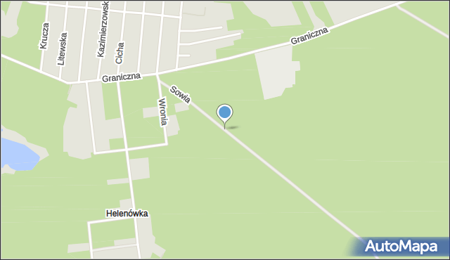 Wołomin, Sowia, mapa Wołomin