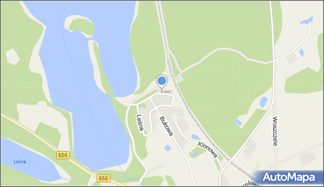 Woszczele, Sosnowa, mapa Woszczele