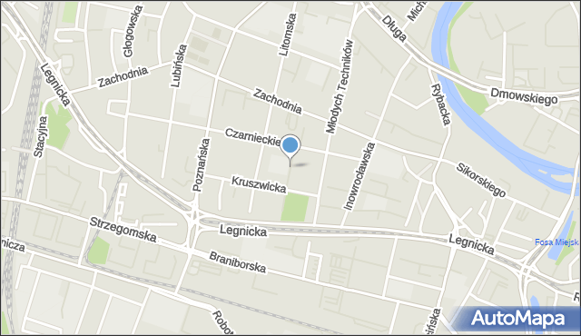 Wrocław, Sołtysia, mapa Wrocławia