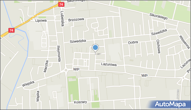 Zamość, Sowińskiego Józefa, gen., mapa Zamościa