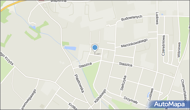 Żary, Sowińskiego Józefa, gen., mapa Żary