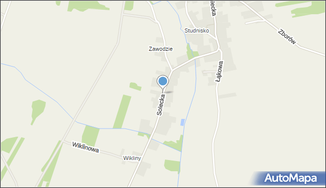 Zborów gmina Solec-Zdrój, Solecka, mapa Zborów gmina Solec-Zdrój