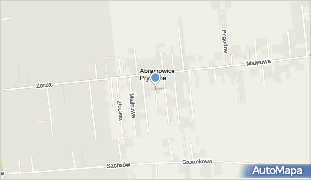 Abramowice Prywatne, Spacerowa, mapa Abramowice Prywatne